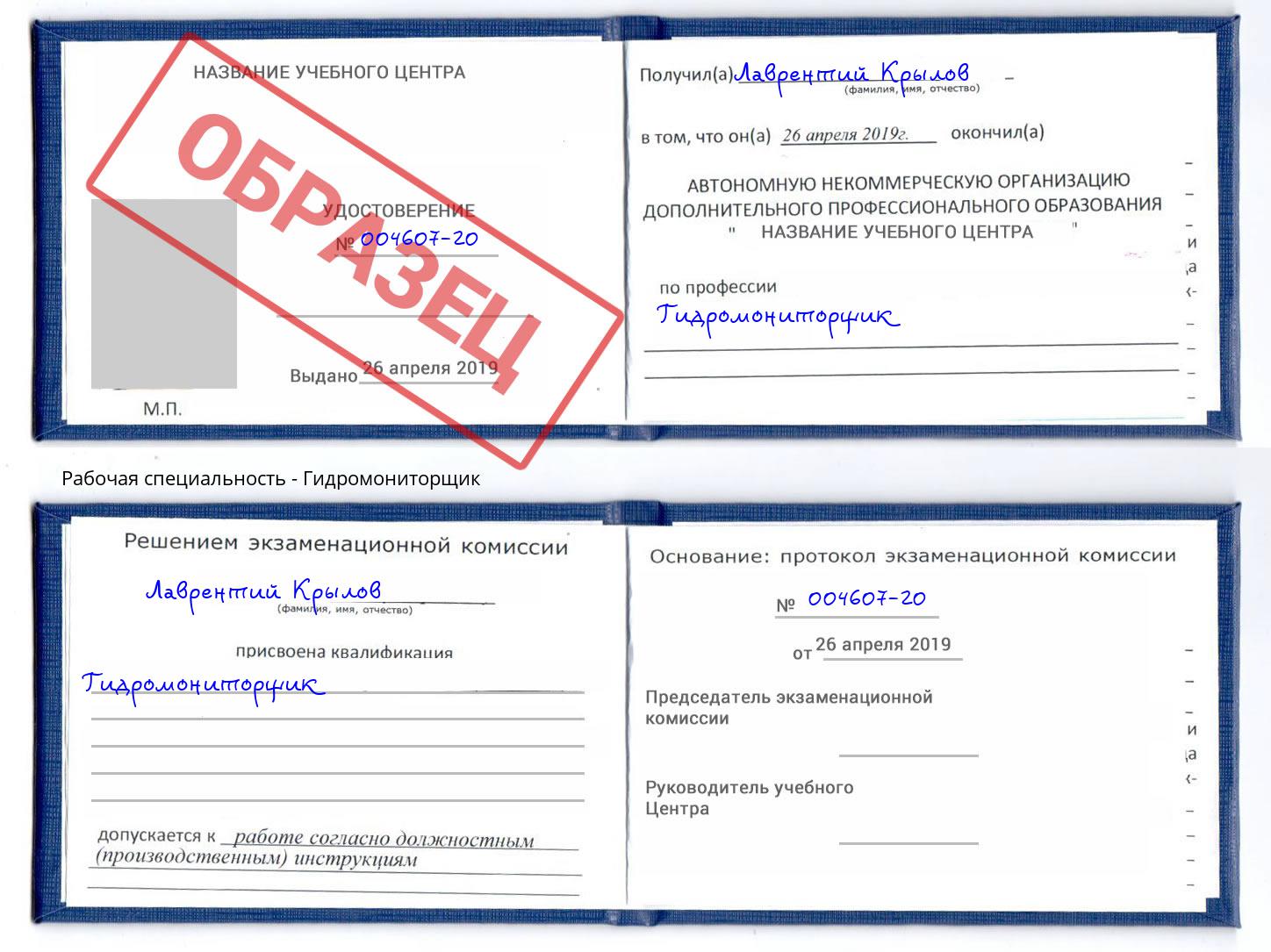 Гидромониторщик Ярцево