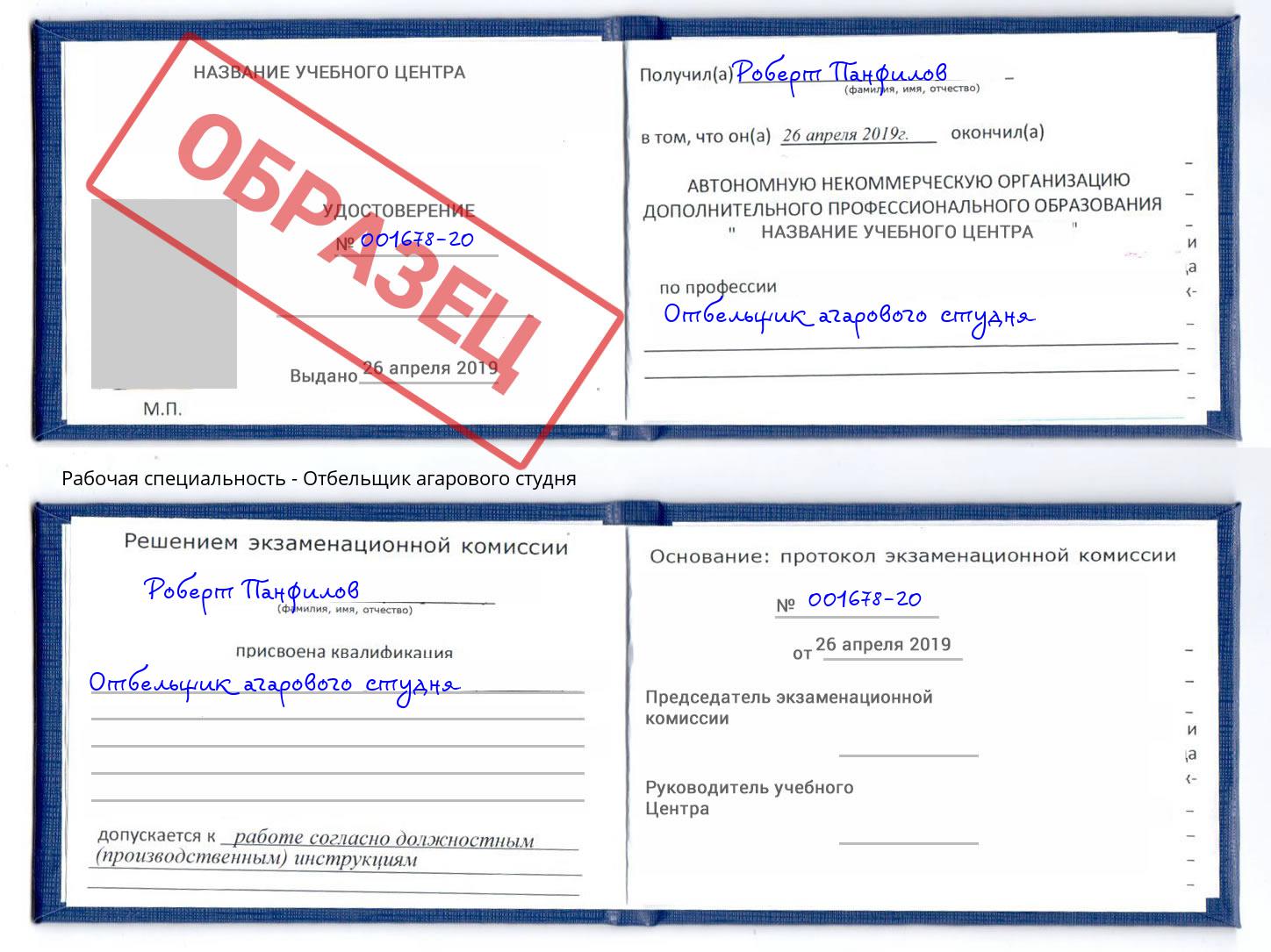 Отбельщик агарового студня Ярцево